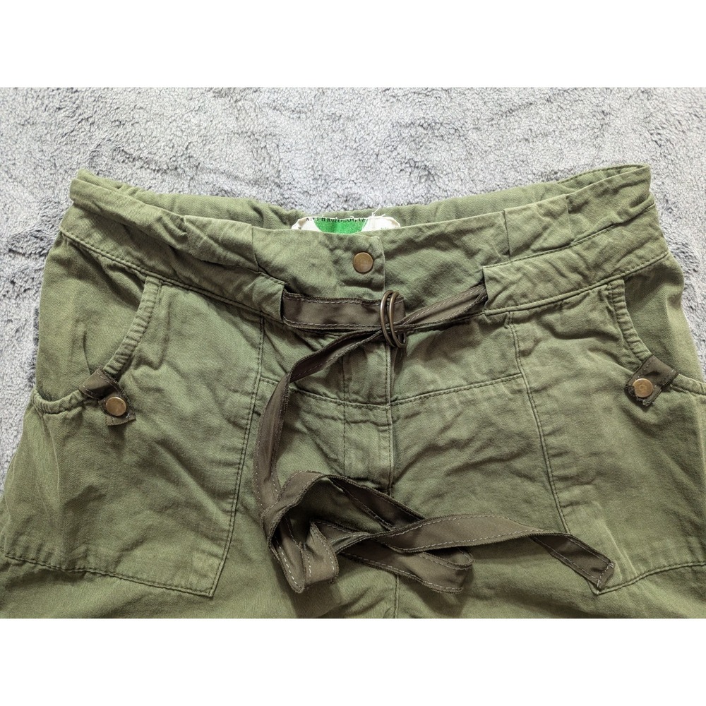Anthropologie Casual Shorts W/ Belt Women's Size 28 Green - Picture 2 of 12